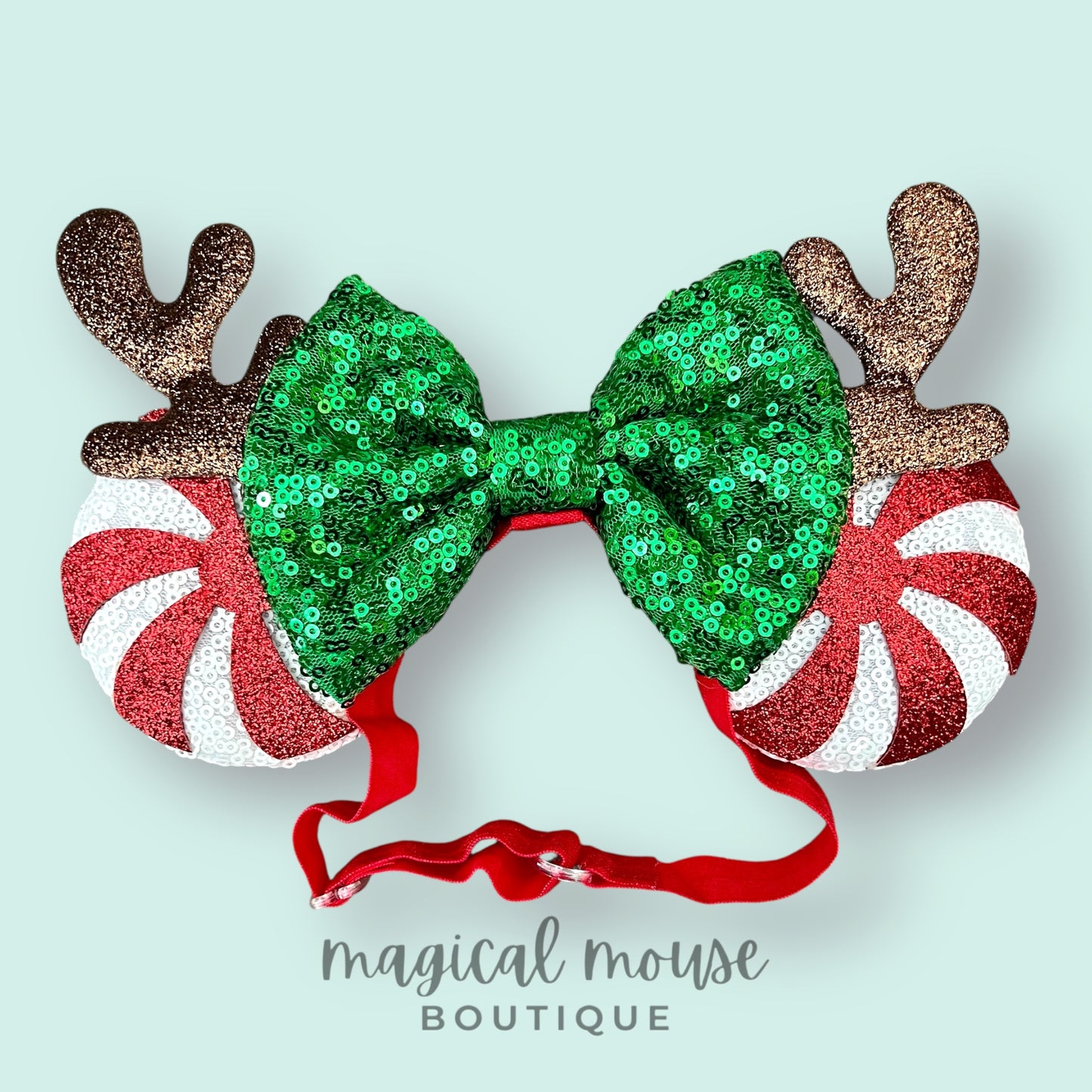 Christmas - North Pole Peppermint Elastic Mouse Ears