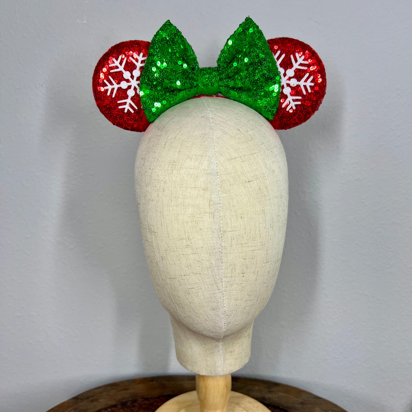 Christmas - Holly Berry Sparkle Elastic Mouse Ears