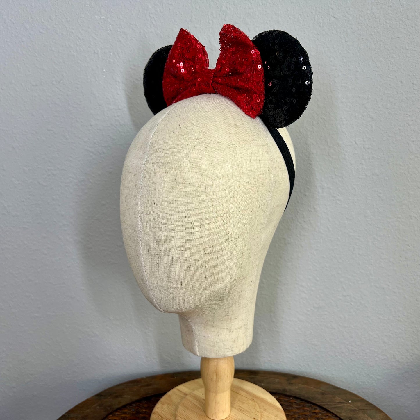 Classic - Black & Red Sequin Mommy & Me Mouse Ears