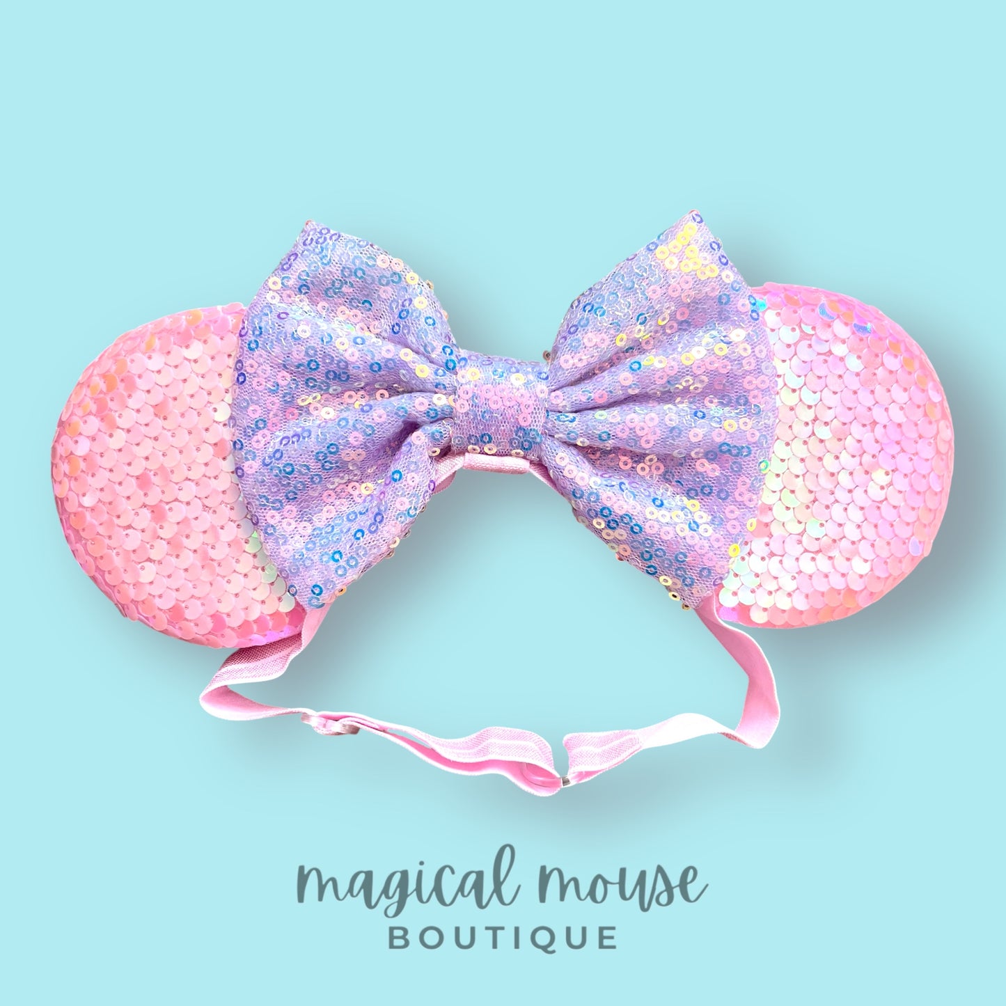 Classic - Cotton Candy Pink Elastic Mouse Ears