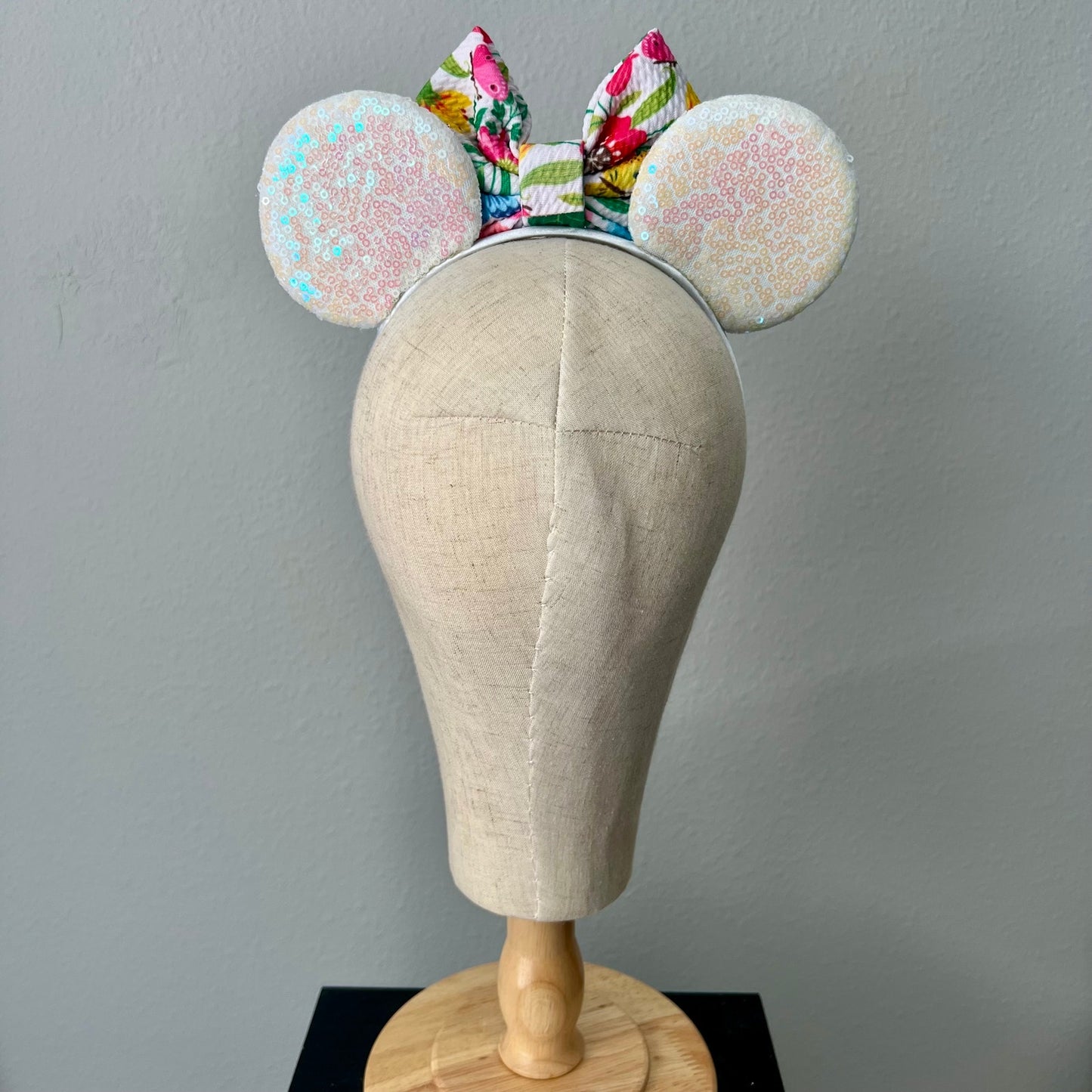01 - Iridescent Garden Bow Mouse Ears Headband
