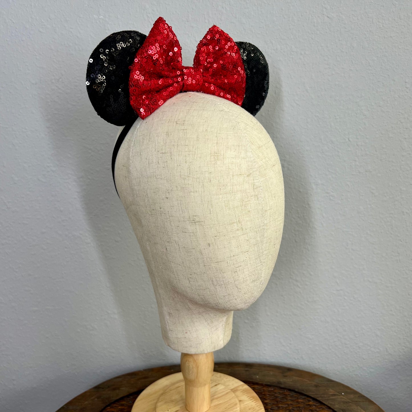 Classic - Black & Red Sequin Mommy & Me Mouse Ears