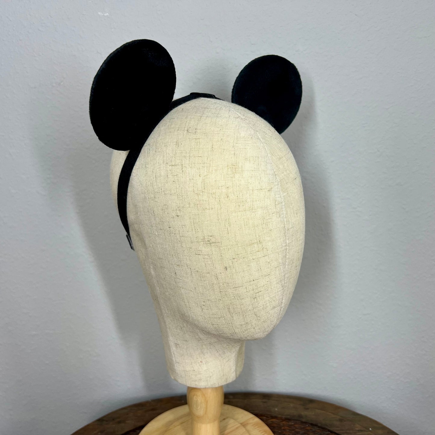 Classic - Black Velvet Elastic Mouse Ears