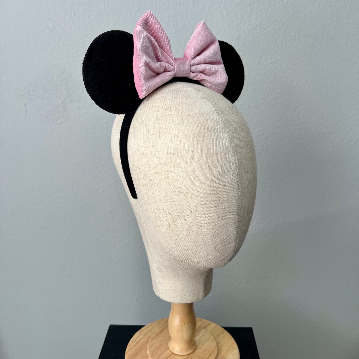10 – Mommy & Me Mouse Ears Set – Black Pink Velvet