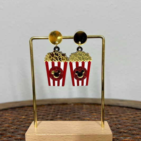 Earrings - Popcorn Bucket Earrings
