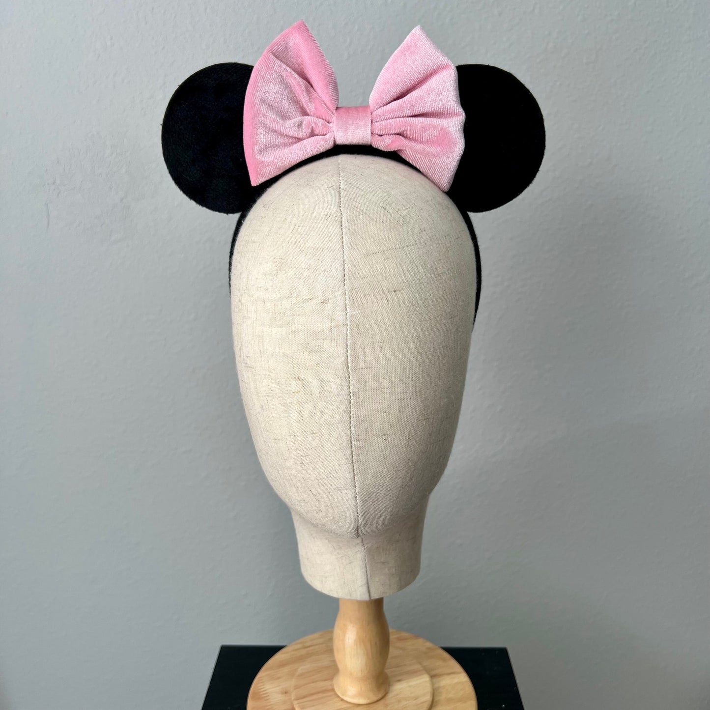10 – Mommy & Me Mouse Ears Set – Black Pink Velvet