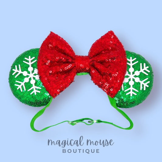 Christmas - Evergreen Sparkle Elastic Mouse Ears