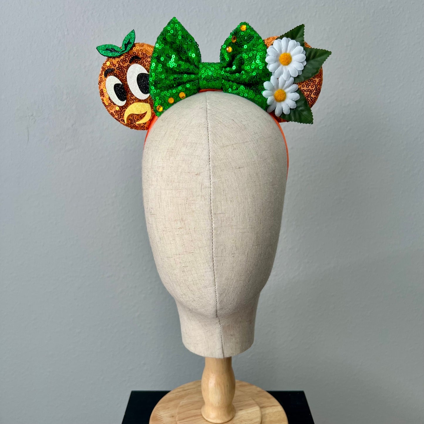 01 - Sunshine Citrus Bird Mouse Ears Headband