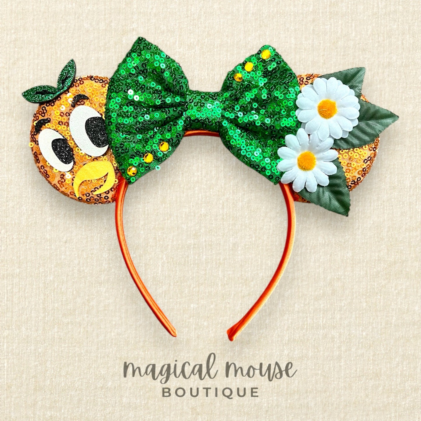01 - Sunshine Citrus Bird Mouse Ears Headband