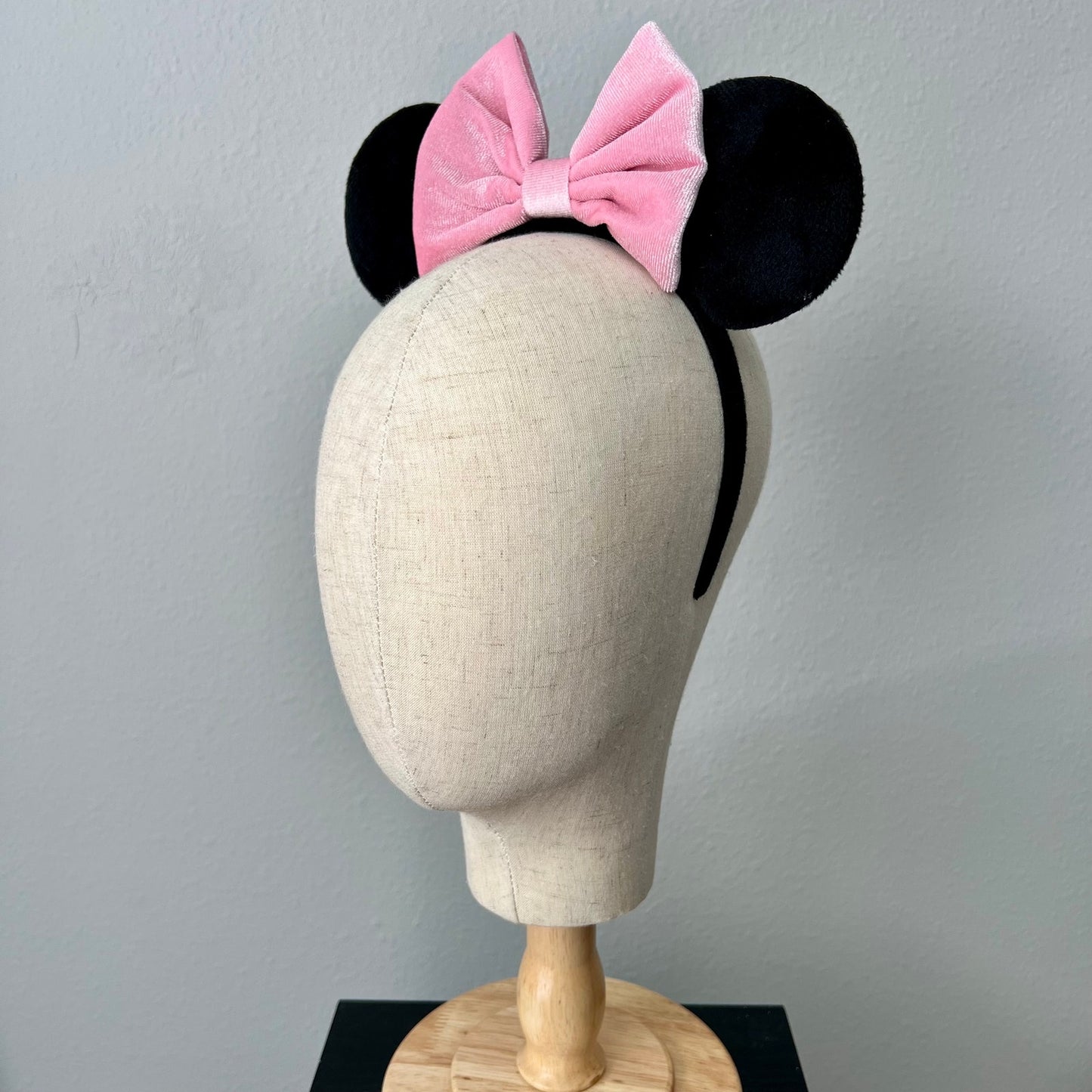 10 – Mommy & Me Mouse Ears Set – Black Pink Velvet
