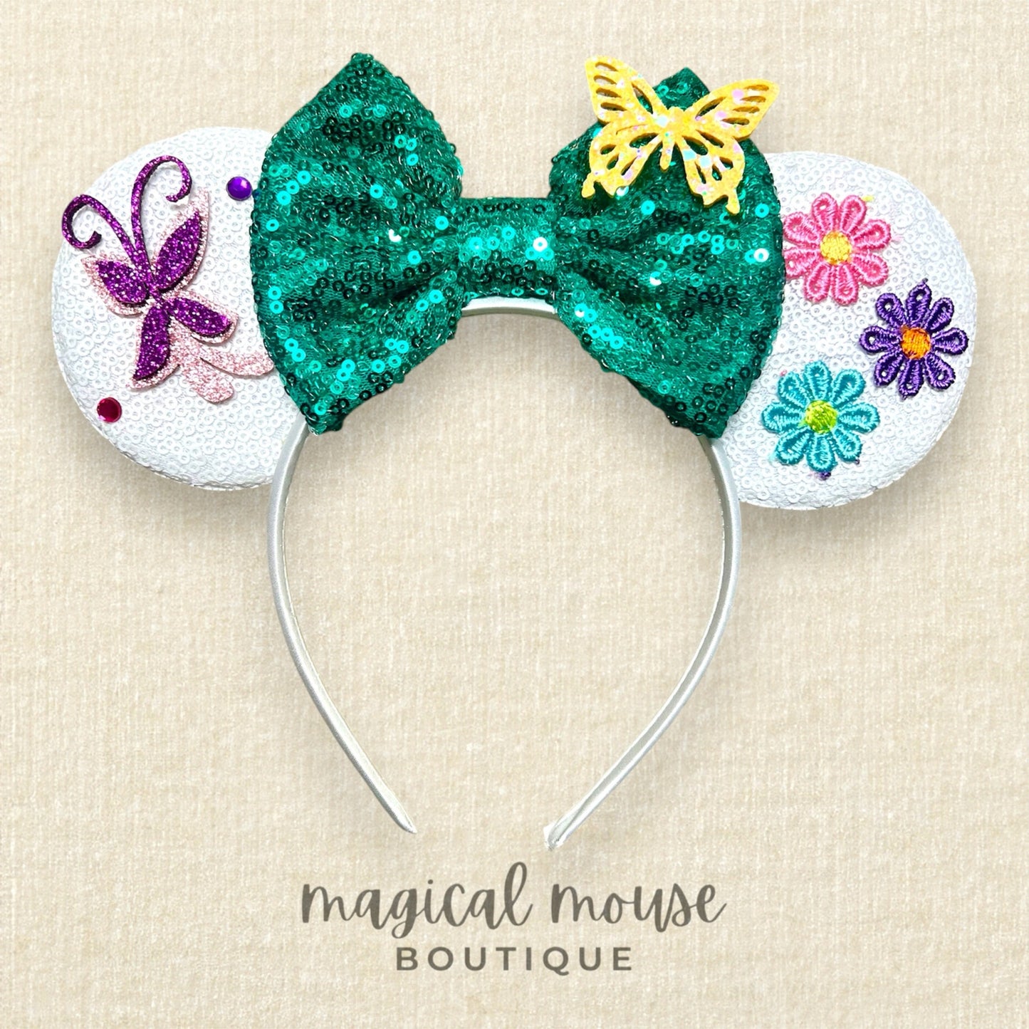 01 - Butterfly Floral Mariposa Mouse Ears Headband